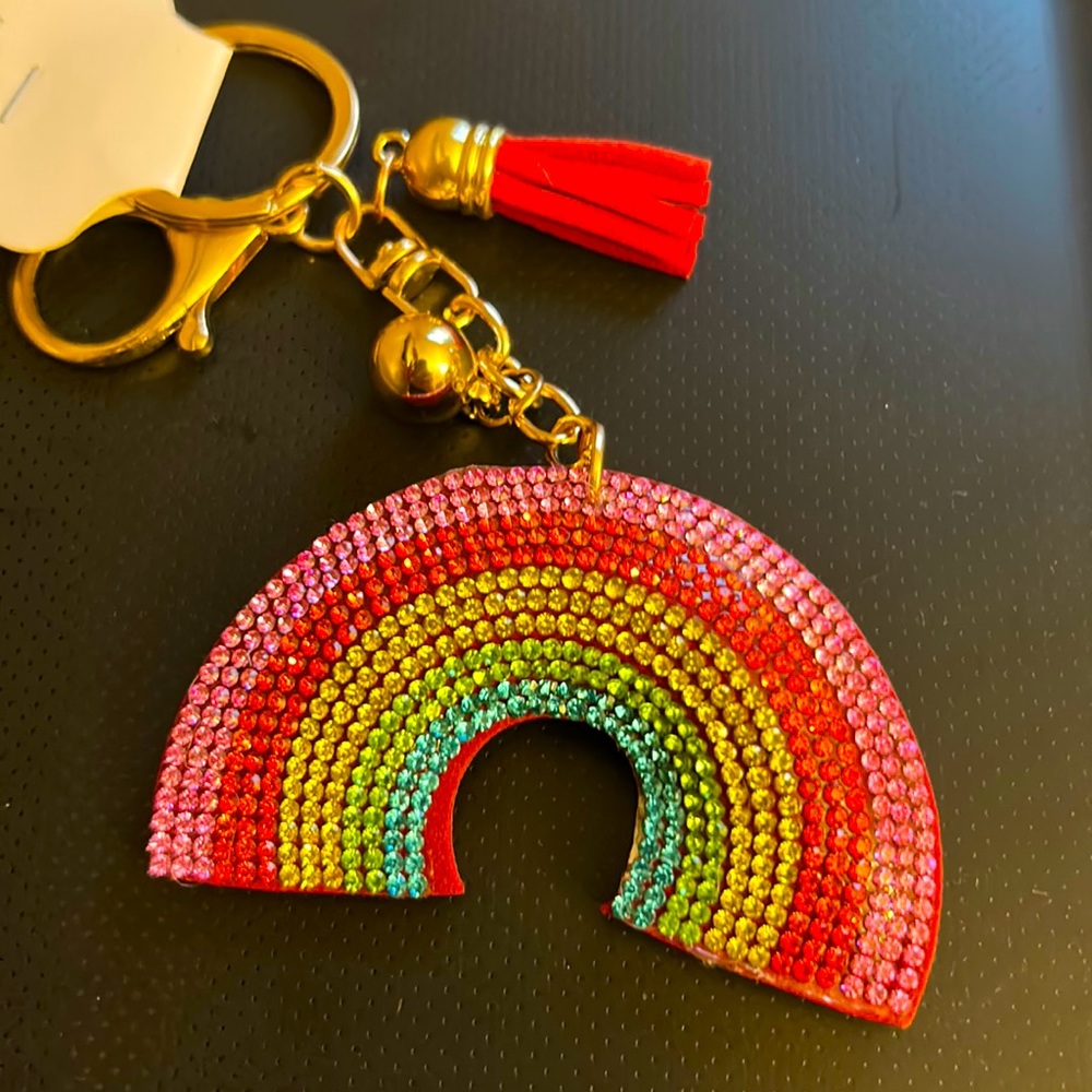 Dazzling Rainbow Key Chain Charm